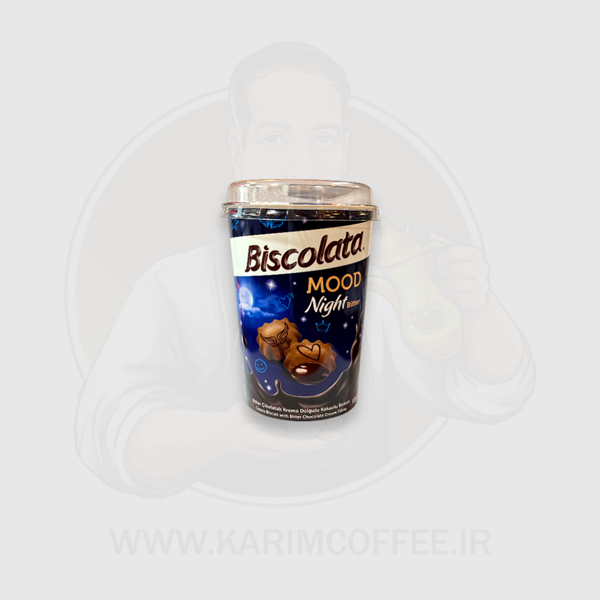 بیسکوئیت لیوانی بیسکولاتا – Biscolata نایت مود شکلات تلخ 125 گرم