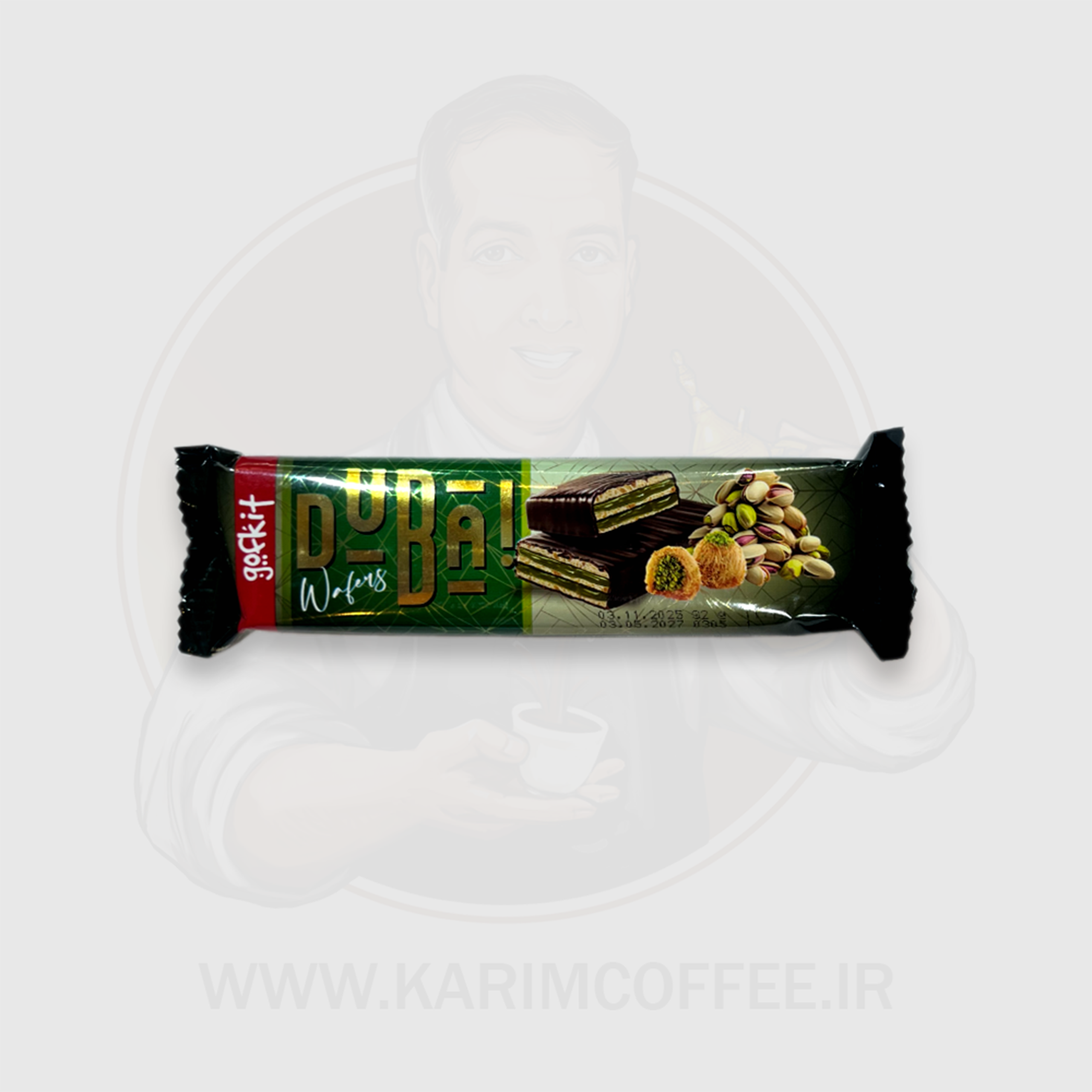 dubai ویفر شکلات تلخ Dubai دبی چاکلت ۳۵ گرمی - Image 1